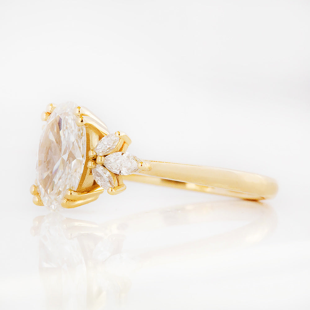 Olive, an Oval Lab Diamond Ring - 1.5ct