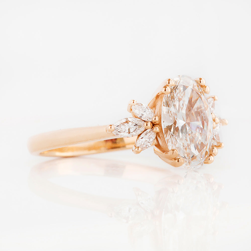 Olive, an Oval Lab Diamond Ring - 1.5ct