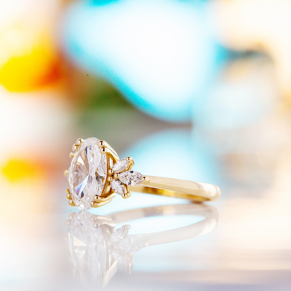 Olive, an Oval Lab Diamond Ring - 1.5ct