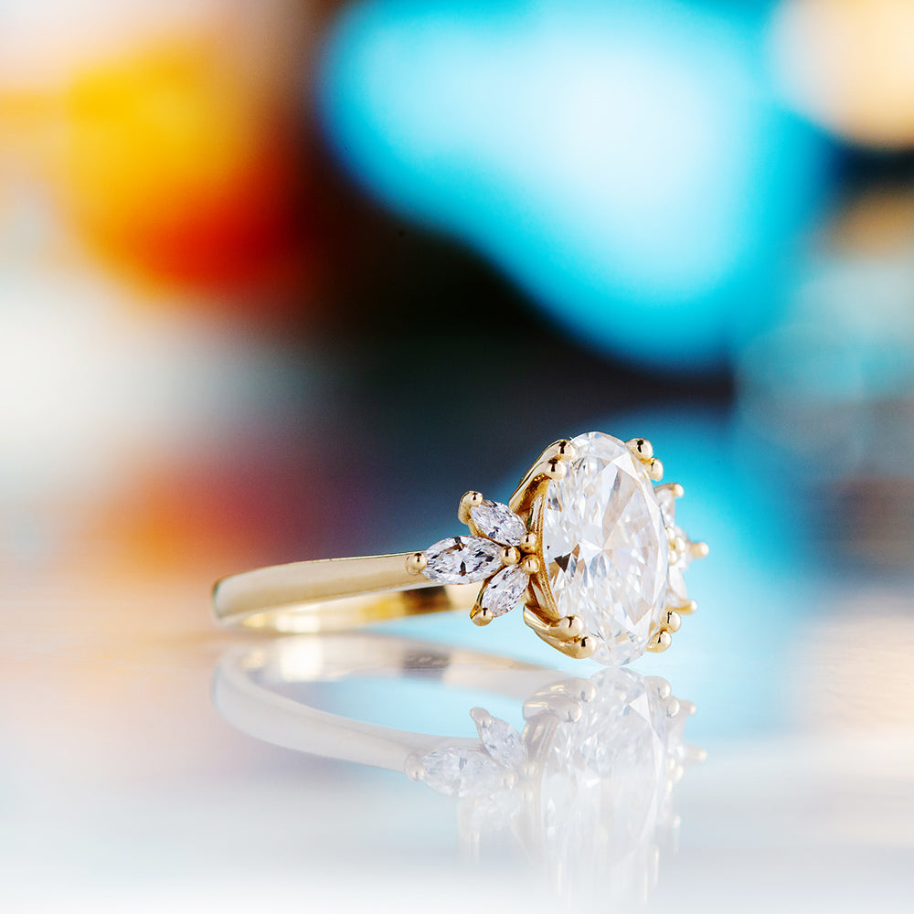 Olive, an Oval Lab Diamond Ring - 1.5ct