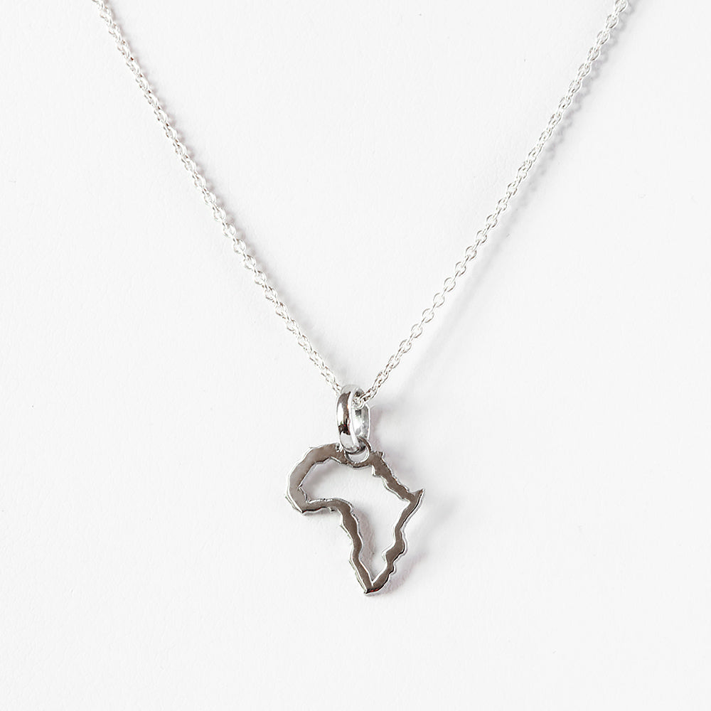 Mini Africa Map Outline Pendant