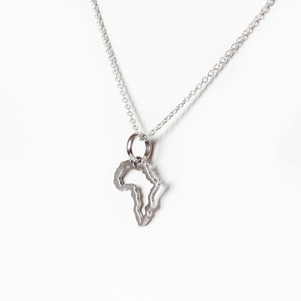 Mini Africa Map Outline Pendant