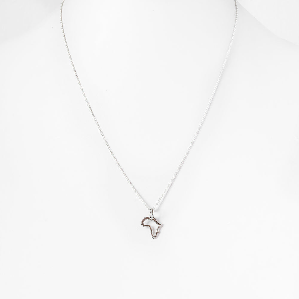 Mini Africa Map Outline Pendant