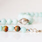 Mint Green Amazonite Necklace with Sterling Silver Accent - Victoria's Jewellery