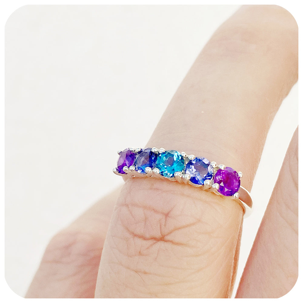 Purple eternity store ring