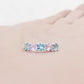 Pink Morganite and Aquamarine Half Eternity Anniversary Ring - Victoria's Jewellery