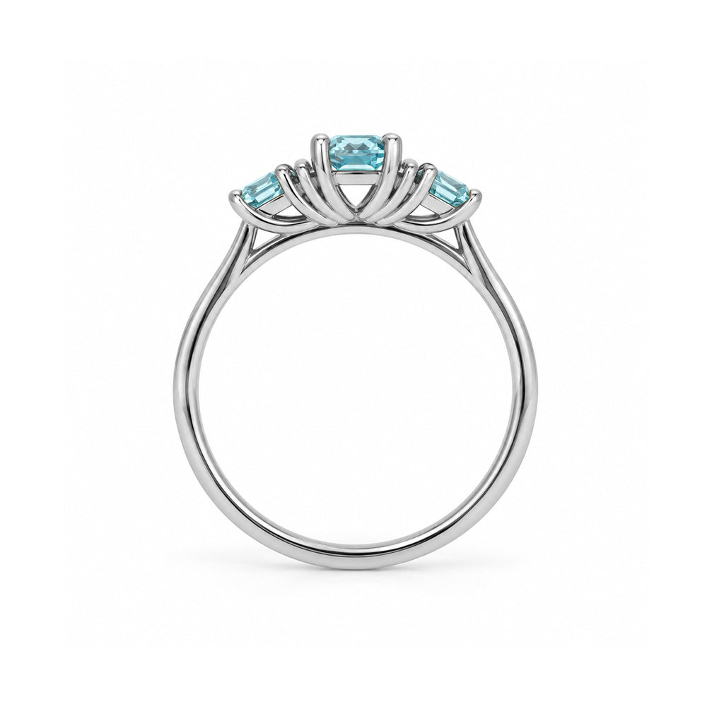 Ashley, an Aquamarine and Diamond Ring - Victoria's Jewellery