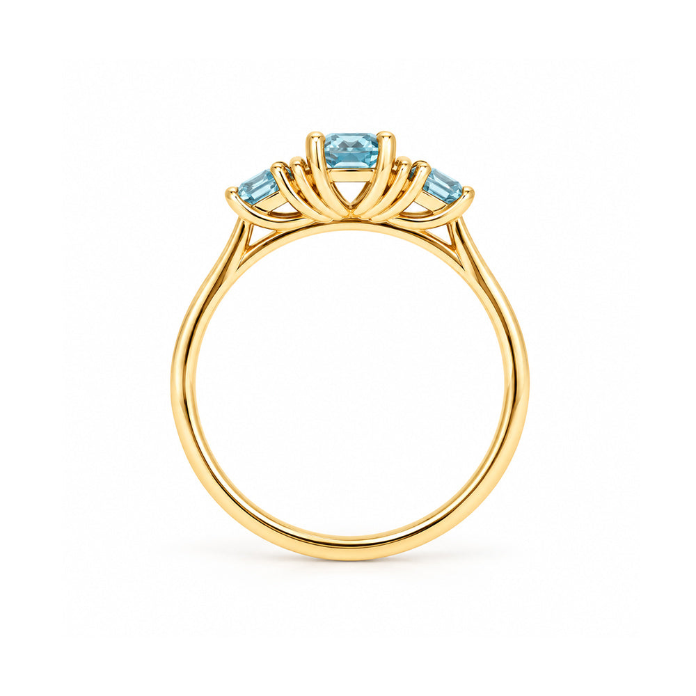 Ashley, an Aquamarine and Diamond Ring - Victoria's Jewellery