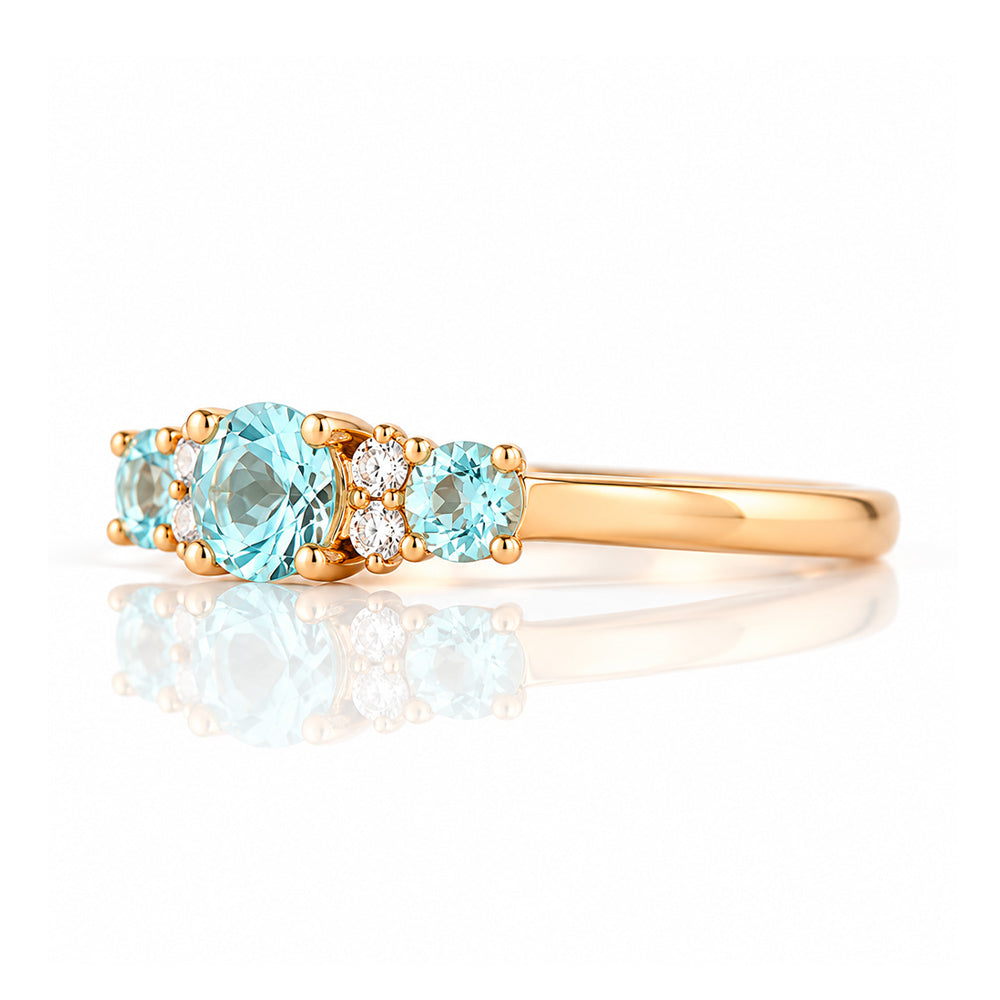 Ashley, an Aquamarine and Diamond Ring - Victoria's Jewellery
