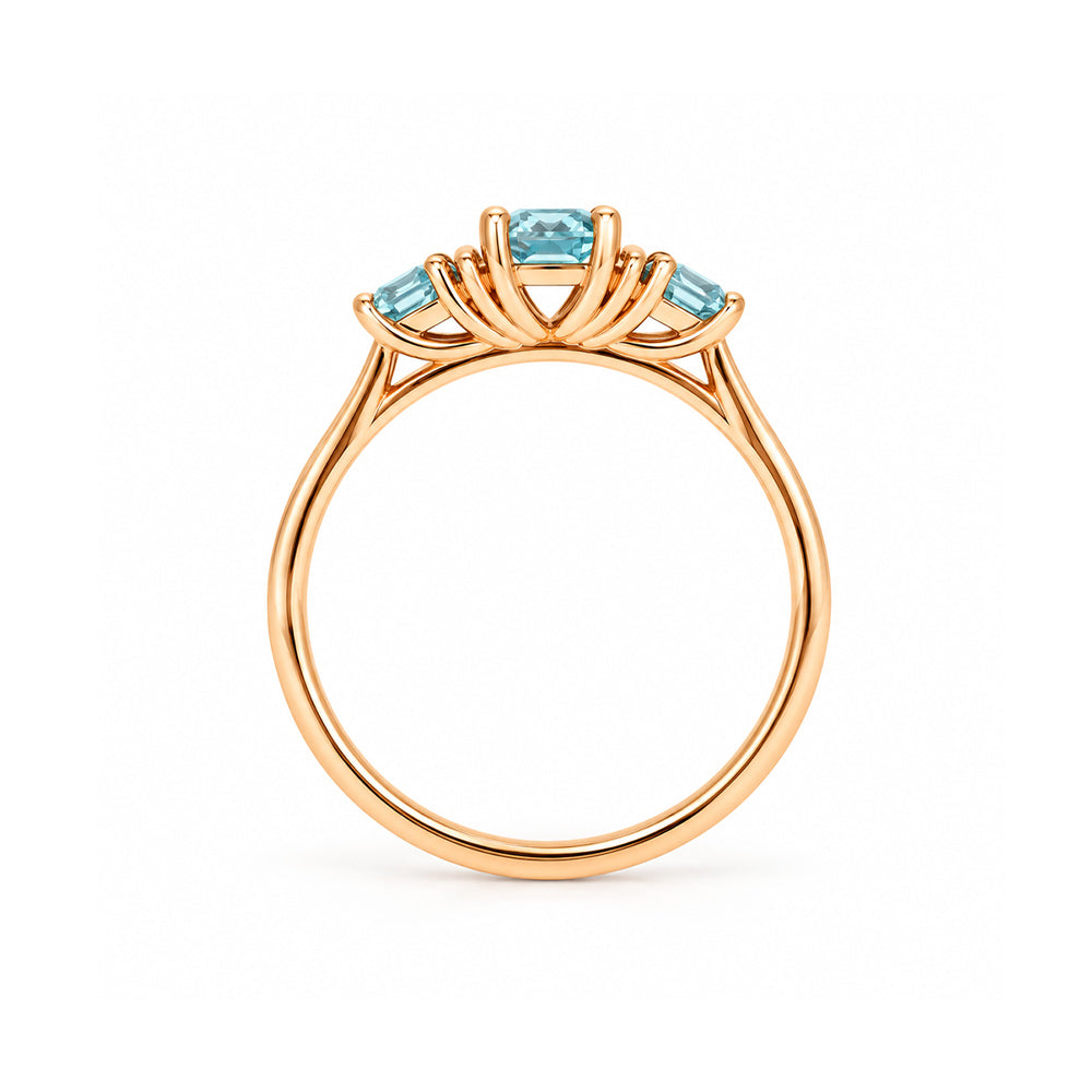 Ashley, an Aquamarine and Diamond Ring - Victoria's Jewellery