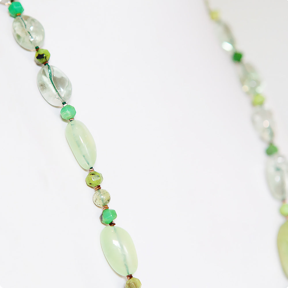 Aventurine, Fluorite and Chrysoprase Necklace - Victoria's Jewellery