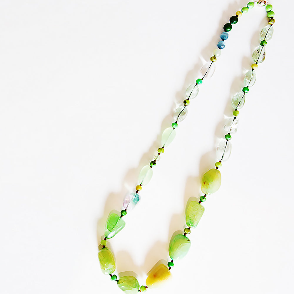 Aventurine, Fluorite and Chrysoprase Necklace - Victoria's Jewellery