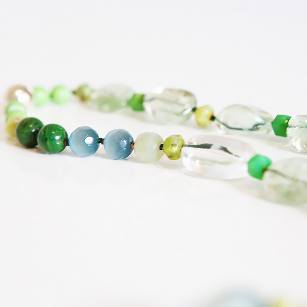 Aventurine, Fluorite and Chrysoprase Necklace - Victoria's Jewellery