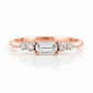 Lila, Baguette cut Lab Diamond Stack Ring