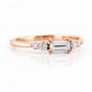 Lila, Baguette cut Lab Diamond Stack Ring