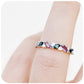 The Swan, a London Topaz, Alexandrite and Diamond Half Eternity Ring