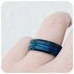 Mason, The Blue Groove and Matt Black Surface Tungsten Ring - 8mm