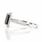 Lirio, Black Emerald cut Moissanite Halo Ring - Victoria's Jewellery