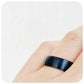 Declan, a Matt Black and Rose Gold Men's Tungsten Ring - 8mm