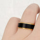Rufus, Black and Gold Tungsten Men's Wedding Ring