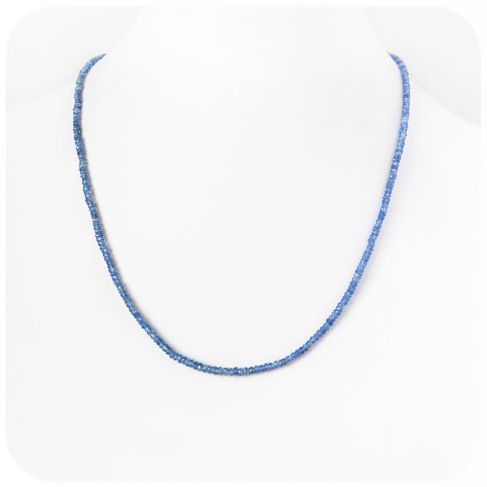 Blue Sapphire Bead Necklace