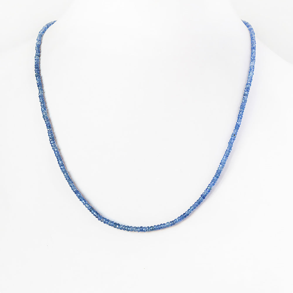 Blue Sapphire Bead Necklace - Victoria's Jewellery