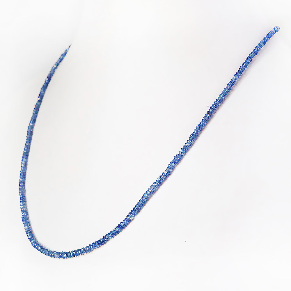 Blue Sapphire Bead Necklace - Victoria's Jewellery