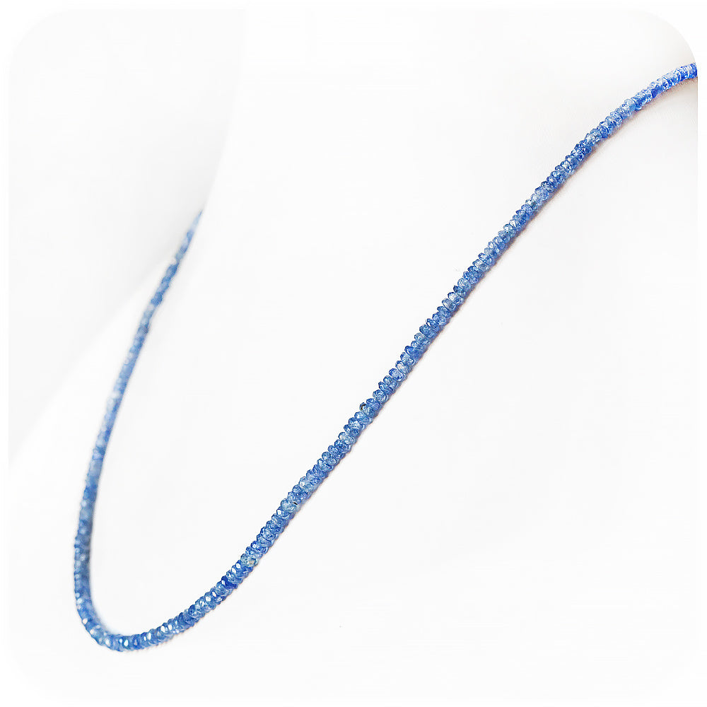 Blue Sapphire Bead Necklace