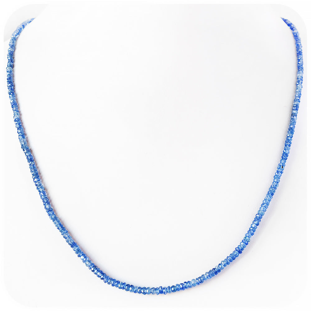 Blue Sapphire Bead Necklace