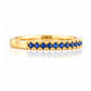 Emma, Blue Sapphire Half Eternity Ring - 1.5mm - Victoria's Jewellery