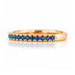 Emma, Blue Sapphire Half Eternity Ring - 1.5mm - Victoria's Jewellery