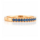 Emma, Blue Sapphire Half Eternity Ring - 1.5mm - Victoria's Jewellery