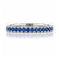 Emma, Blue Sapphire Half Eternity Ring - 1.5mm - Victoria's Jewellery