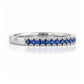 Emma, Blue Sapphire Half Eternity Ring - 1.5mm - Victoria's Jewellery
