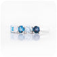 Blue Topaz Rainbow Remixed Half Eternity Anniversary Ring - Victoria's Jewellery
