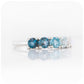 Blue Topaz Rainbow Half Eternity Anniversary Ring - Victoria's Jewellery