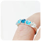 Blue Topaz Rainbow half eternity trellis Ring - Victoria's Jewellery