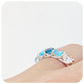 Blue Topaz Rainbow half eternity trellis Ring - Victoria's Jewellery