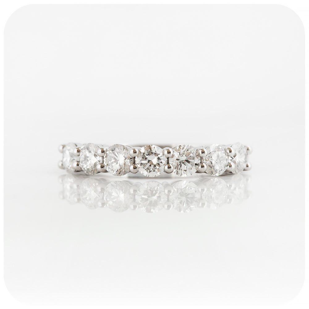 Brilliant cut Diamond Half Eternity Anniversary Ring - Victoria's Jewellery