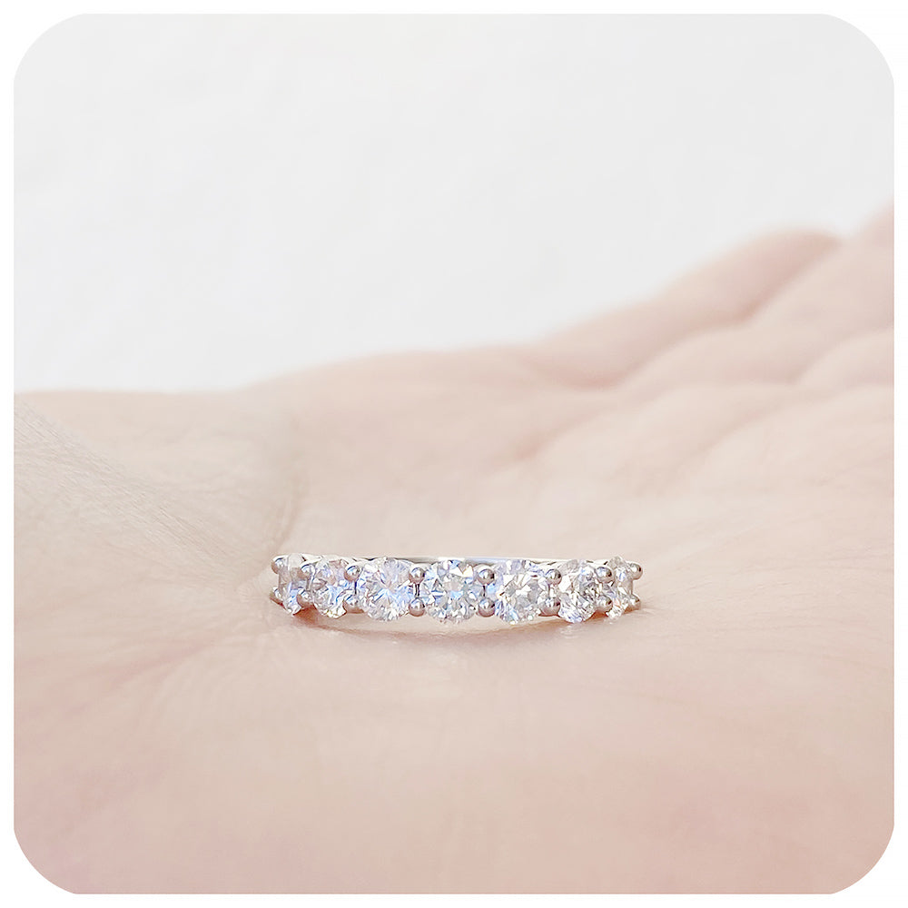 Brilliant cut Diamond Half Eternity Anniversary Ring - Victoria's Jewellery