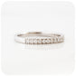 Round Brilliant cut Diamond half eternity Wedding Band Ring - Victoria's Jewellery