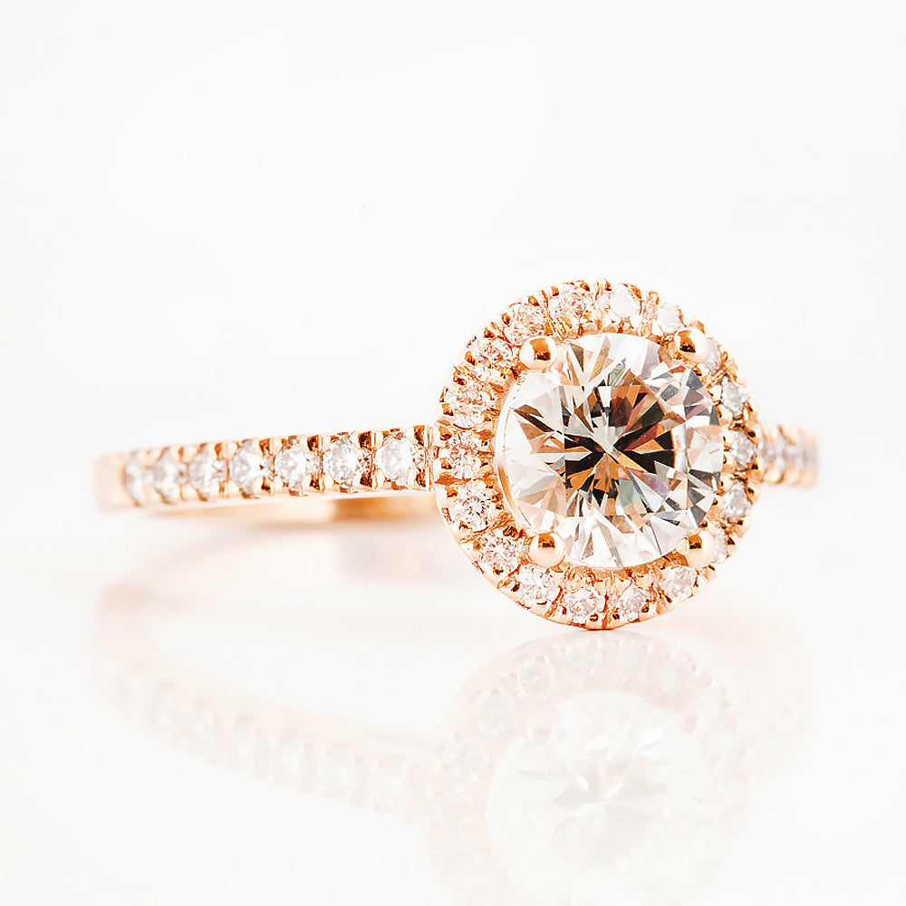 Emily, a Brilliant cut Lab Diamond Halo Engagement Ring