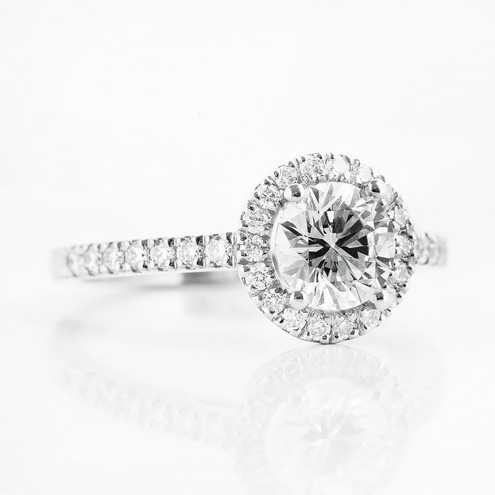 Emily, a Brilliant cut Lab Diamond Halo Engagement Ring