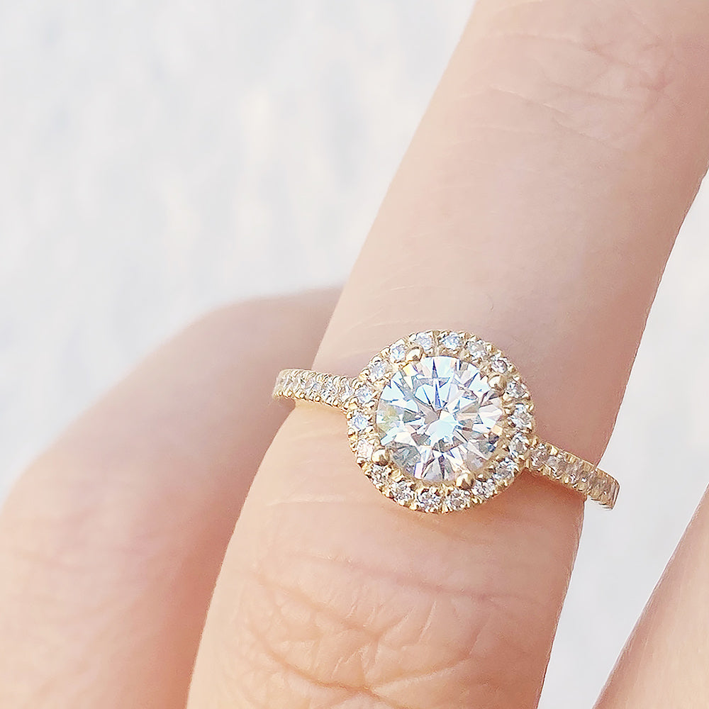 Emily, a Brilliant cut Lab Diamond Halo Engagement Ring