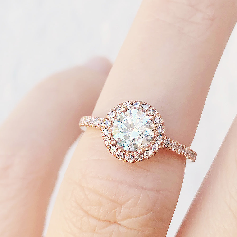 Emily, a Brilliant cut Lab Diamond Halo Engagement Ring