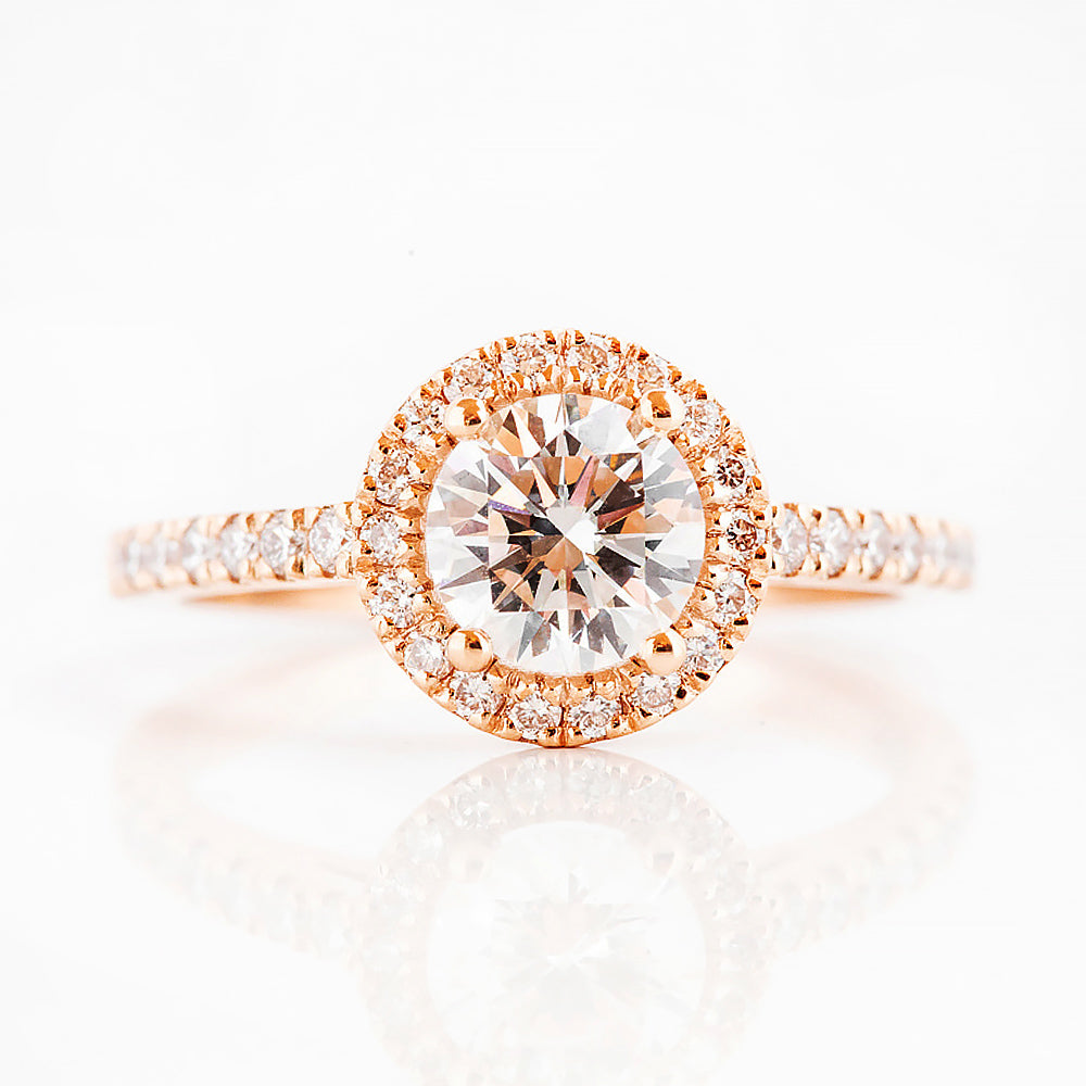 Emily, a Brilliant cut Lab Diamond Halo Engagement Ring