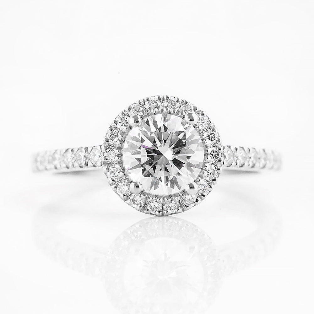 Emily, a Brilliant cut Lab Diamond Halo Engagement Ring