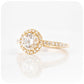 Brilliant round cut Moissanite Halo Engagement Wedding Ring - Victoria's Jewellery