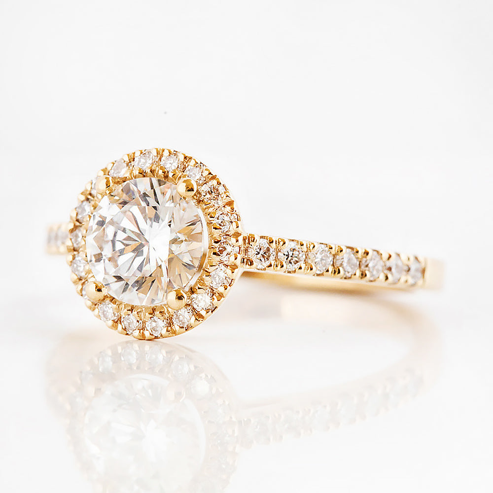 Emily, a Brilliant cut Lab Diamond Halo Engagement Ring