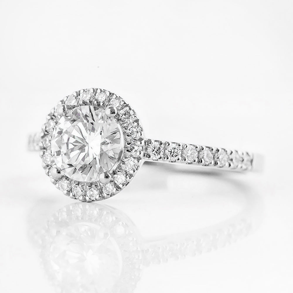 Emily, a Brilliant cut Lab Diamond Halo Engagement Ring